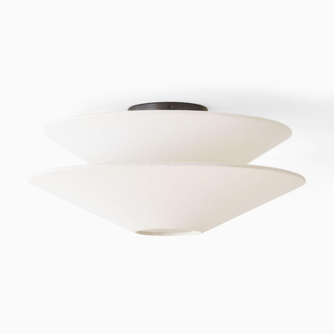 Lina Plafonnier design en tissu à double cône - Neutralighting
