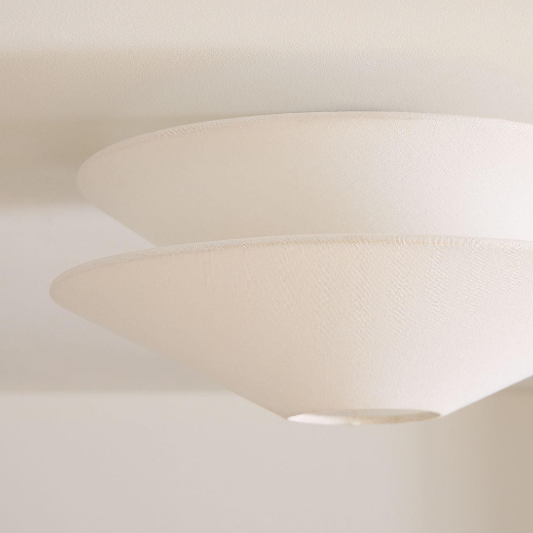 Lina Plafonnier design en tissu à double cône - Neutralighting