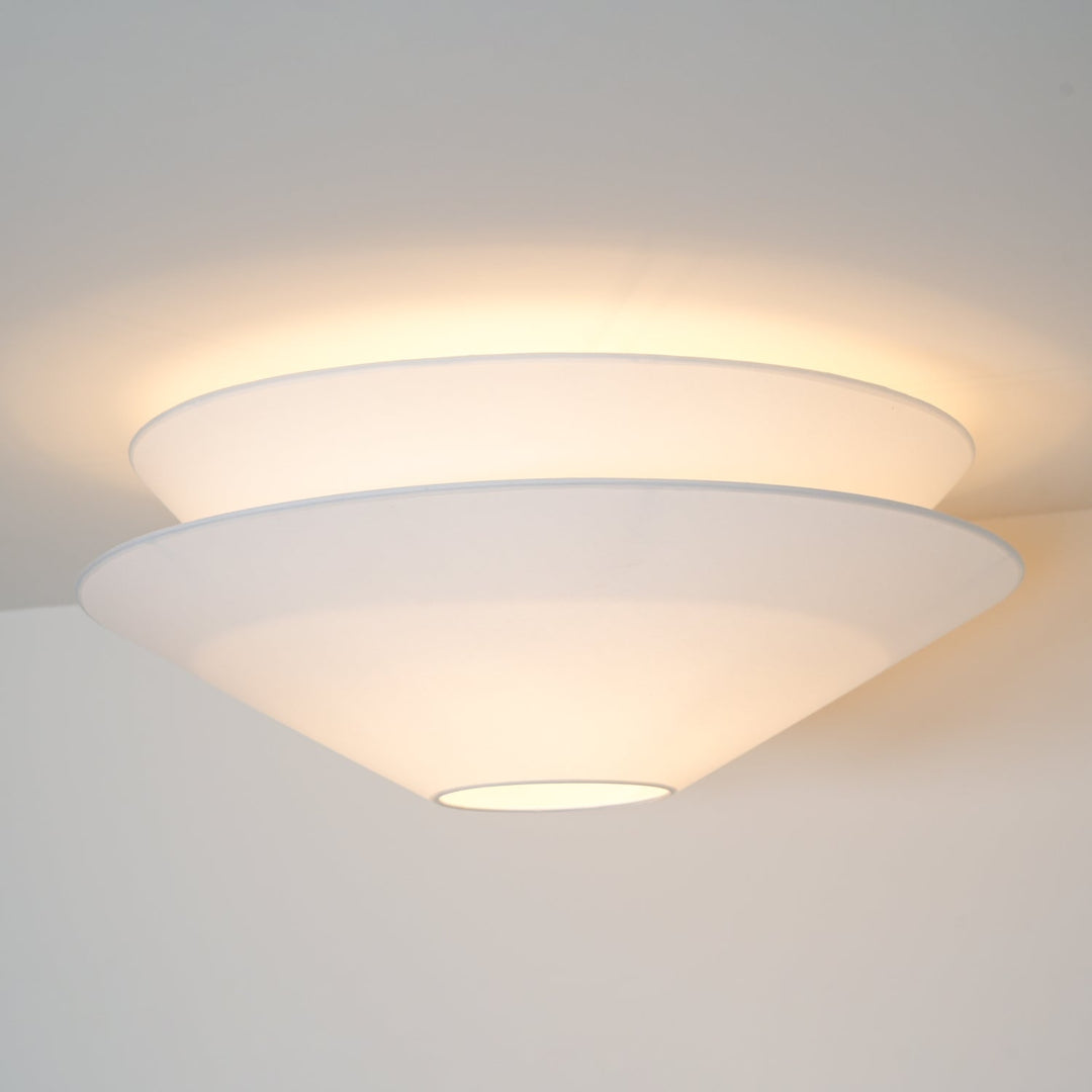Lina Plafonnier design en tissu à double cône - Neutralighting