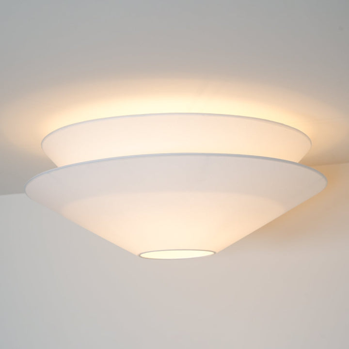 Lina Plafonnier design en tissu à double cône - Neutralighting