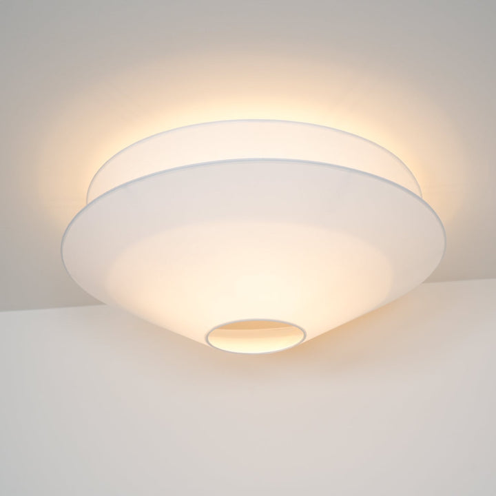 Lina Plafonnier design en tissu à double cône - Neutralighting