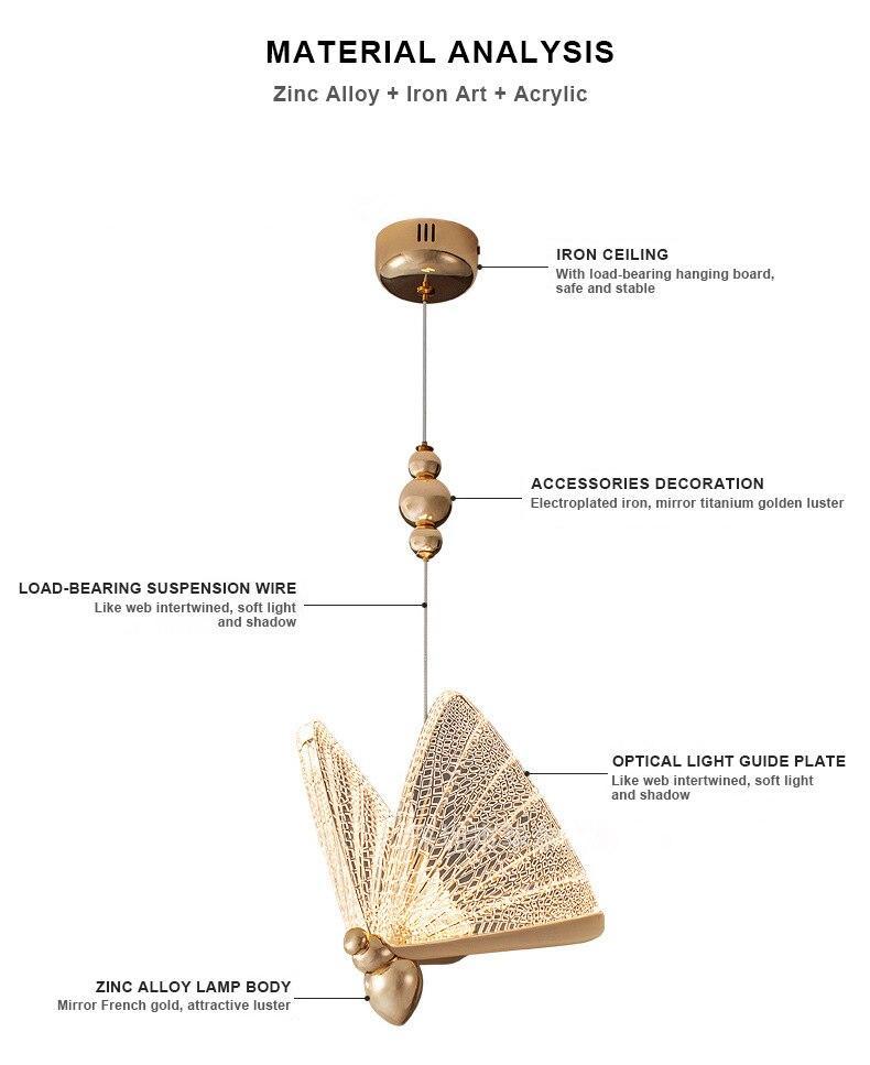 Arisha Moderne Luminaires Suspension Doré Animal - Neutralighting