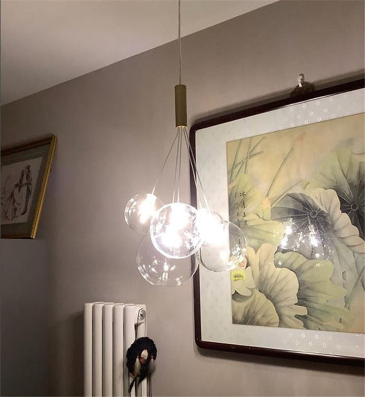 Valentina Suspension Bubble Moderne Métal/Verre Transparent/Étoilé Salon - Neutralighting
