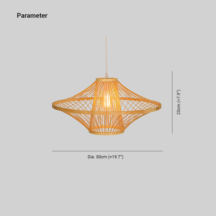 Ritta Suspension Créative Fait à la Main Bambou Salon - Neutralighting
