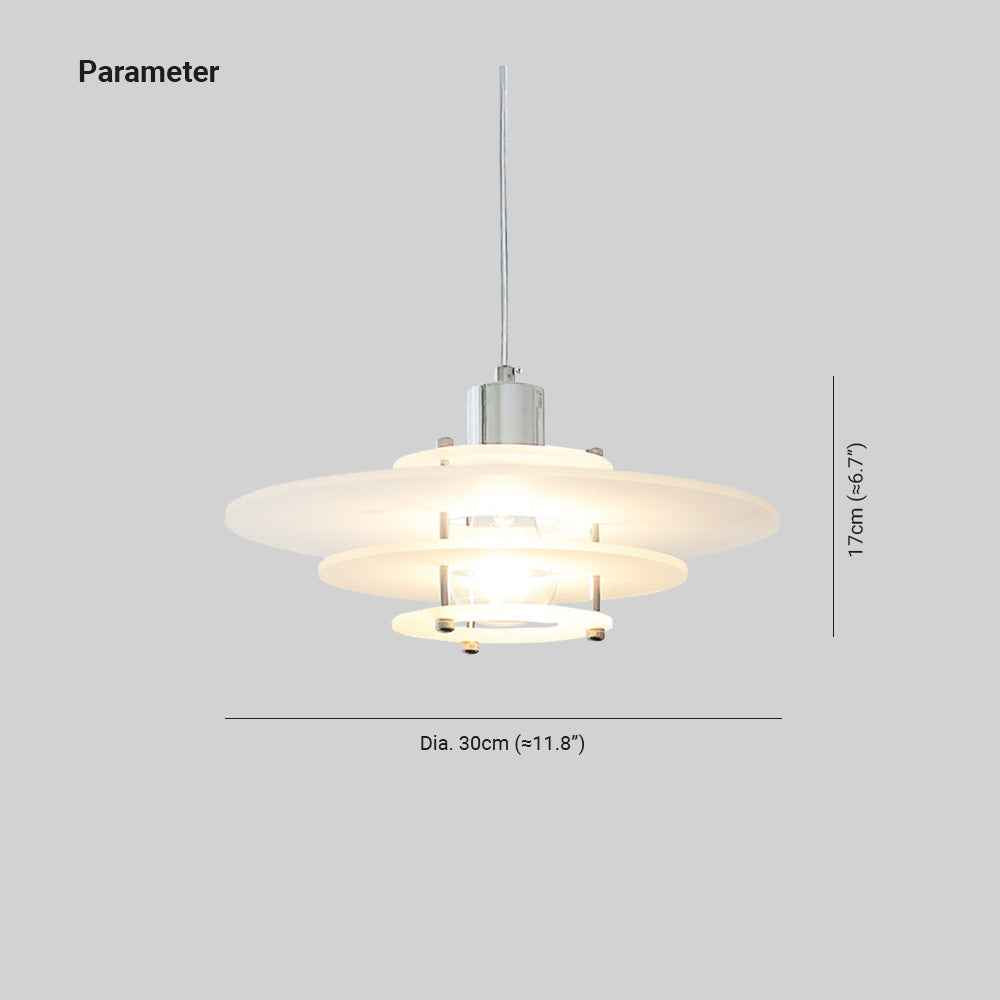 Suspension Arisha Acrylique Blanc LED