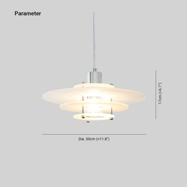 Suspension Arisha Acrylique Blanc LED