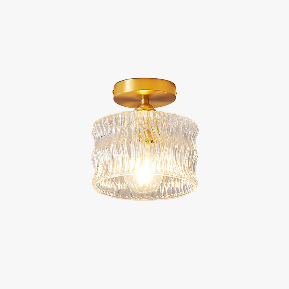 Arisha Plafonnier Luxueux Métal Verre Couloir - Neutralighting
