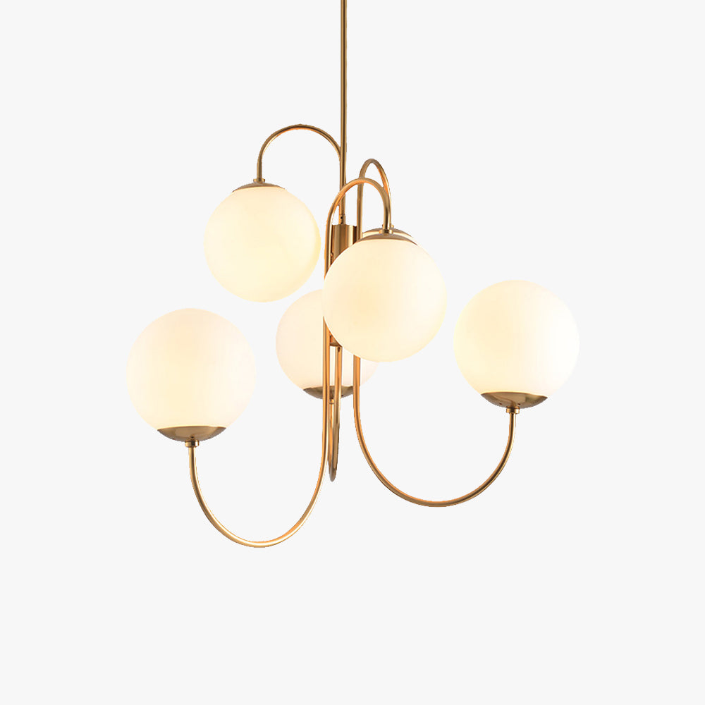 Valentina Lustre LED Luxueux Verre Métal Salon Chambre à Coucher - Neutralighting