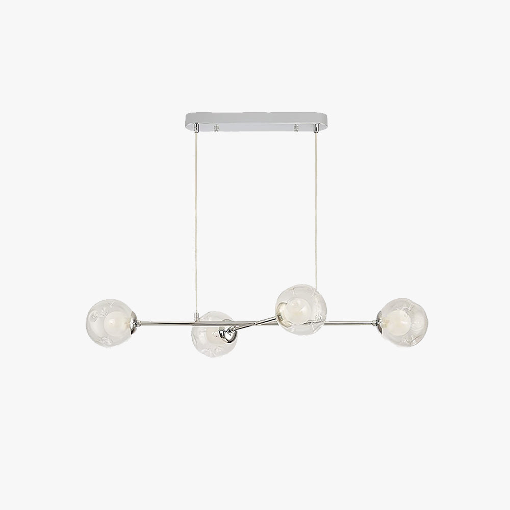 Valentina Lustre Bauhaus Nordique Argent Métal Verre Salon - Neutralighting