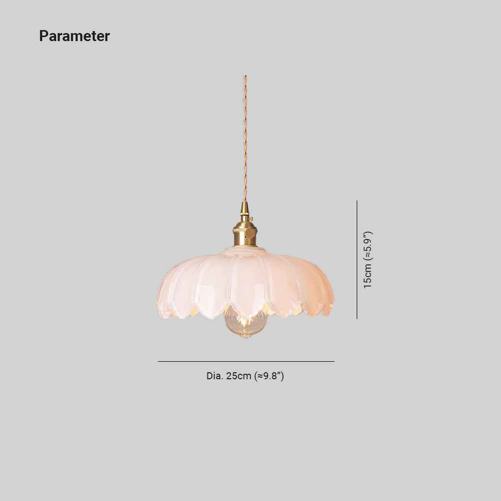 Valentina Rétro LED Suspension Métal/Verre Fleur Salle À Manger - Neutralighting
