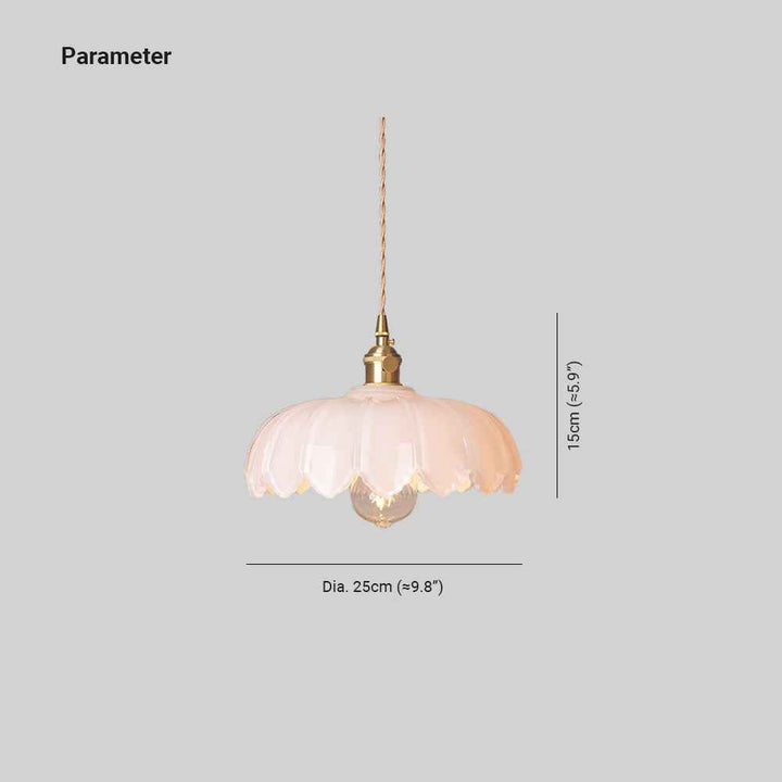 Valentina Rétro LED Suspension Métal/Verre Fleur Salle À Manger - Neutralighting