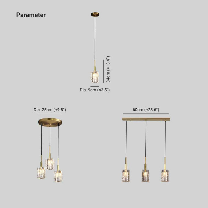 Kristy Moderne Simple Suspension Cristal Salle À Manger/Cuisine - Neutralighting