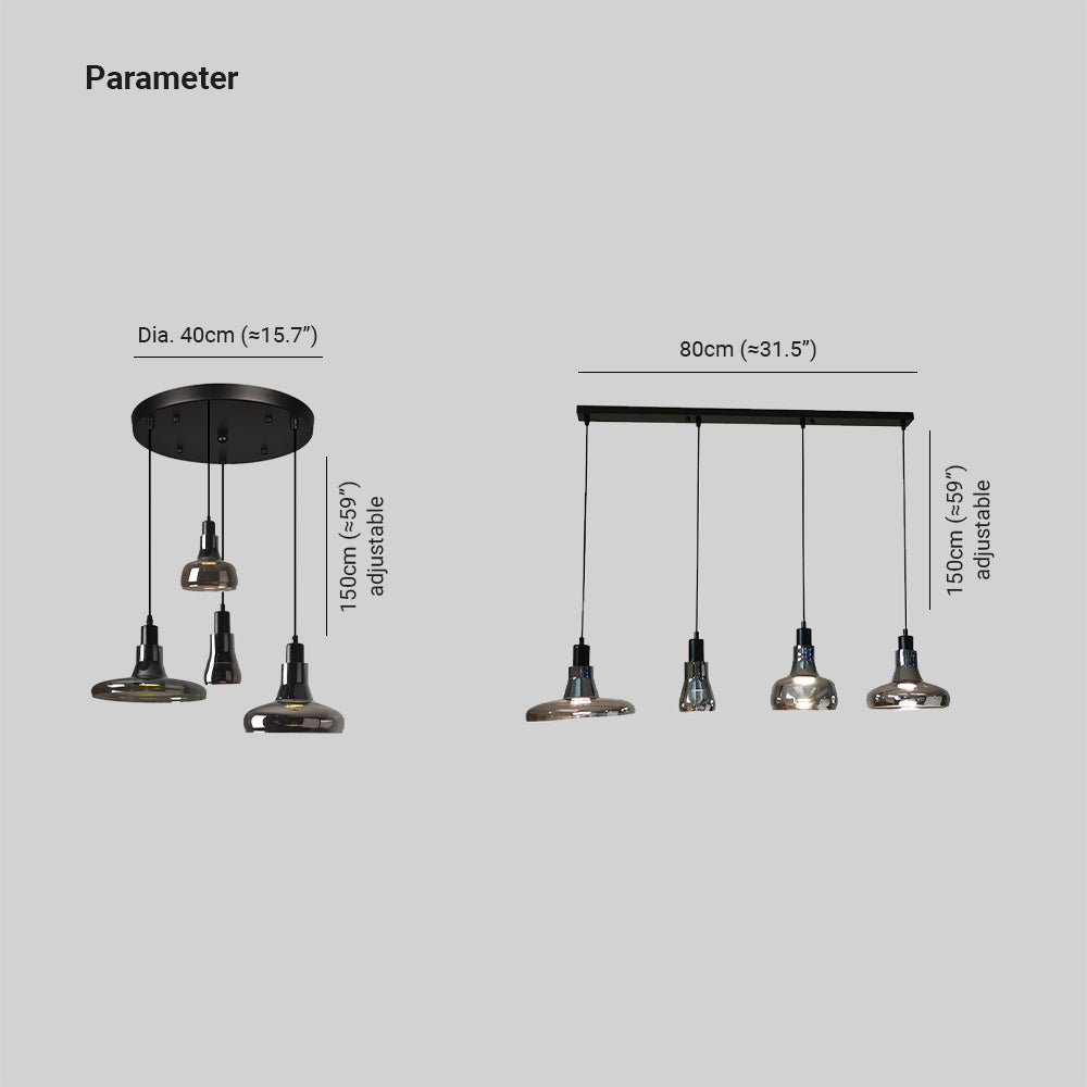 Valentina Moderne Suspension Verre Salle d&