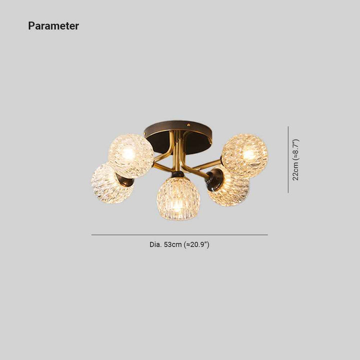 Plafonnier Valentina en Verre – Design Plafonnier Épuré