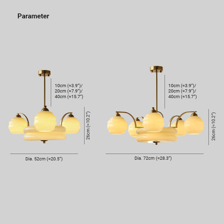 Valentina Luxueux Suspension Métal Verre Chambre à Coucher Salon - Neutralighting