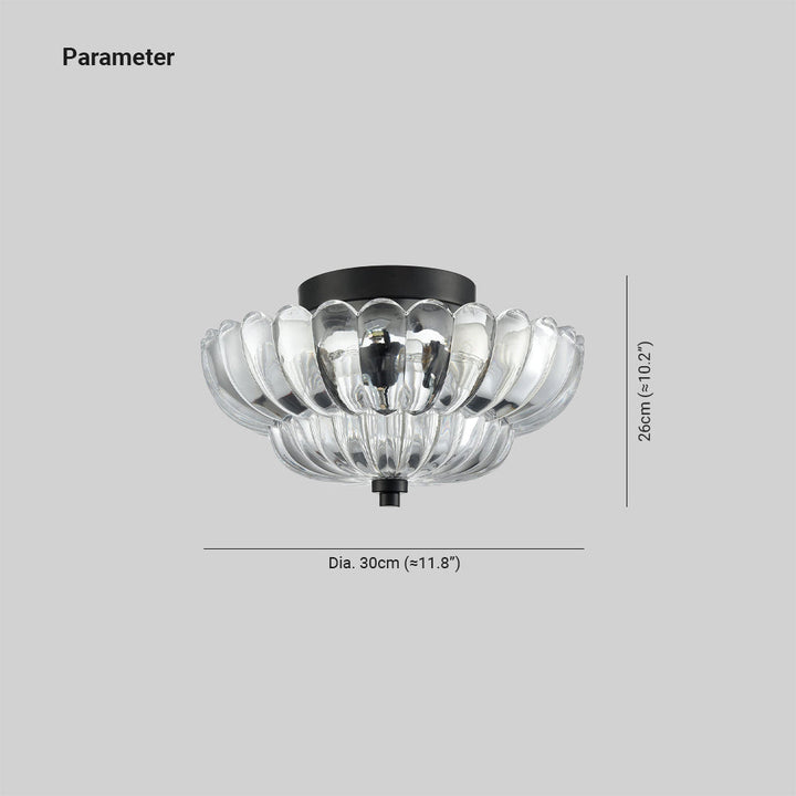 Arisha Moderne Parapluie Verre Plafonnier - Neutralighting