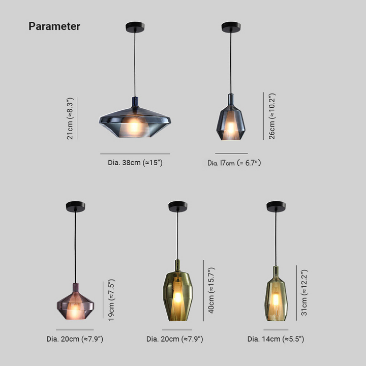 Valentina Moderne Verre Suspension Salon - Neutralighting