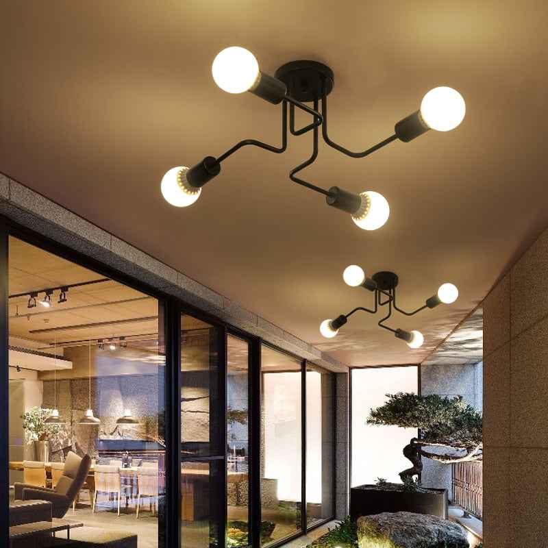 Plafonnier Arisha Métal Noir LED