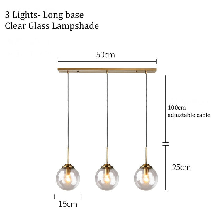 Narell Luminaires Suspension Verre Transparent Ambre - Neutralighting