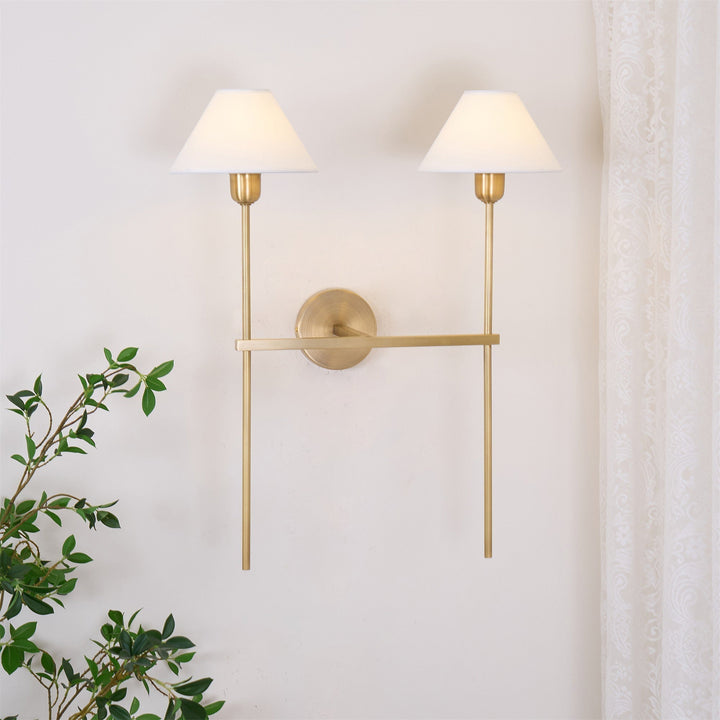 Zosilara Applique Murale Tissu Laiton Industriel Vintage - Neutralighting
