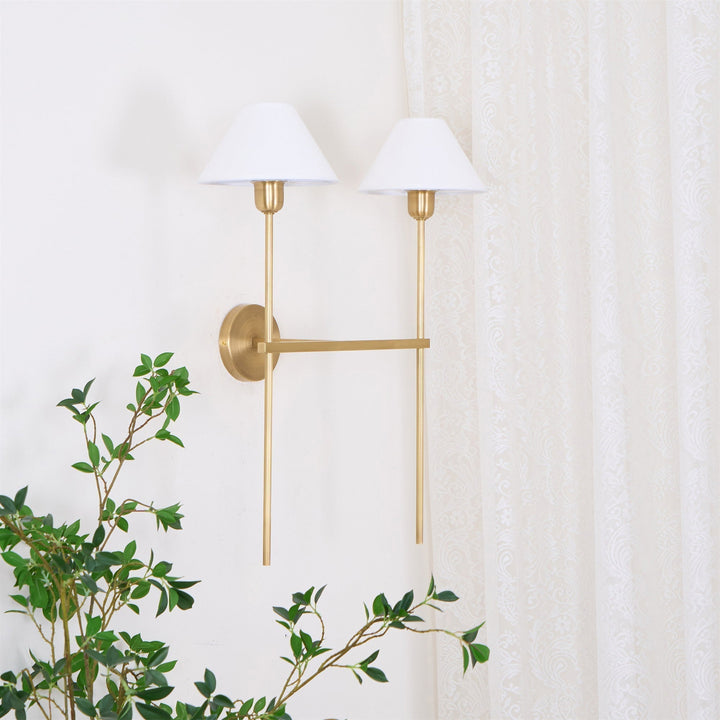 Zosilara Applique Murale Tissu Laiton Industriel Vintage - Neutralighting