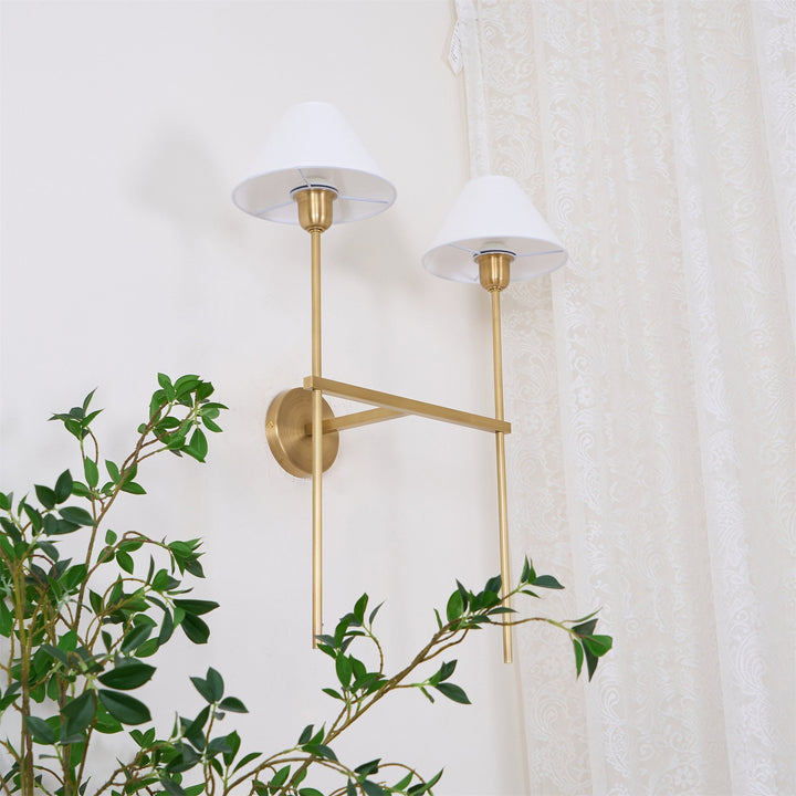 Zosilara Applique Murale Tissu Laiton Industriel Vintage - Neutralighting