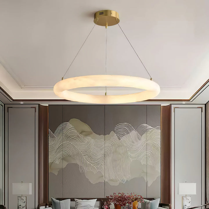Erzorila Suspension Circulaire en Albâtre - Neutralighting