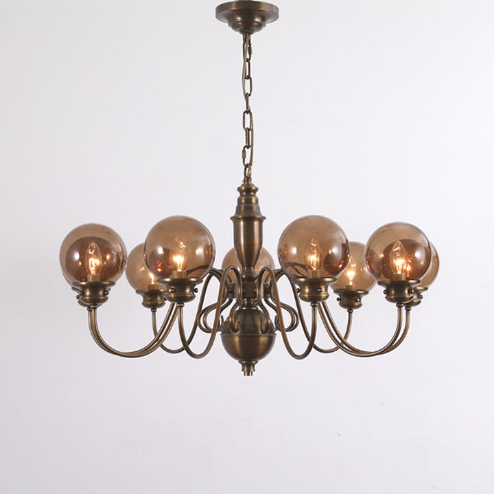Ciphaen Chandelier Laiton Verre Luxe Postmoderne - Neutralighting