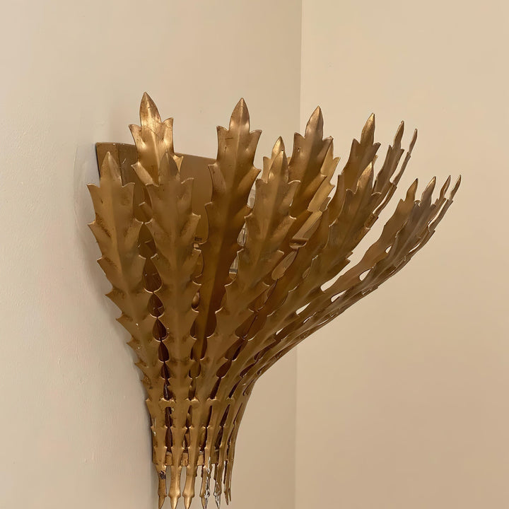 Applique Murale Fait à La Main Feuille Motif Corps Élégant - Neutralighting