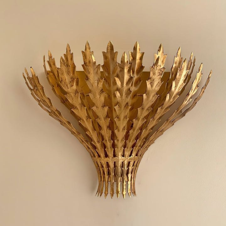Applique Murale Fait à La Main Feuille Motif Corps Élégant - Neutralighting
