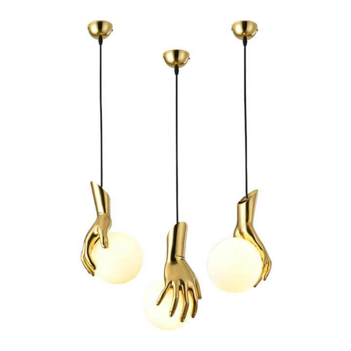 Avnorira Suspension Globe Verre Laiton Main - Neutralighting