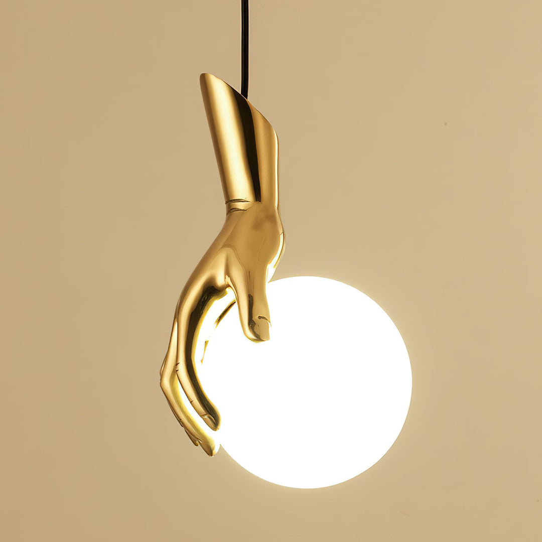Avnorira Suspension Globe Verre Laiton Main - Neutralighting