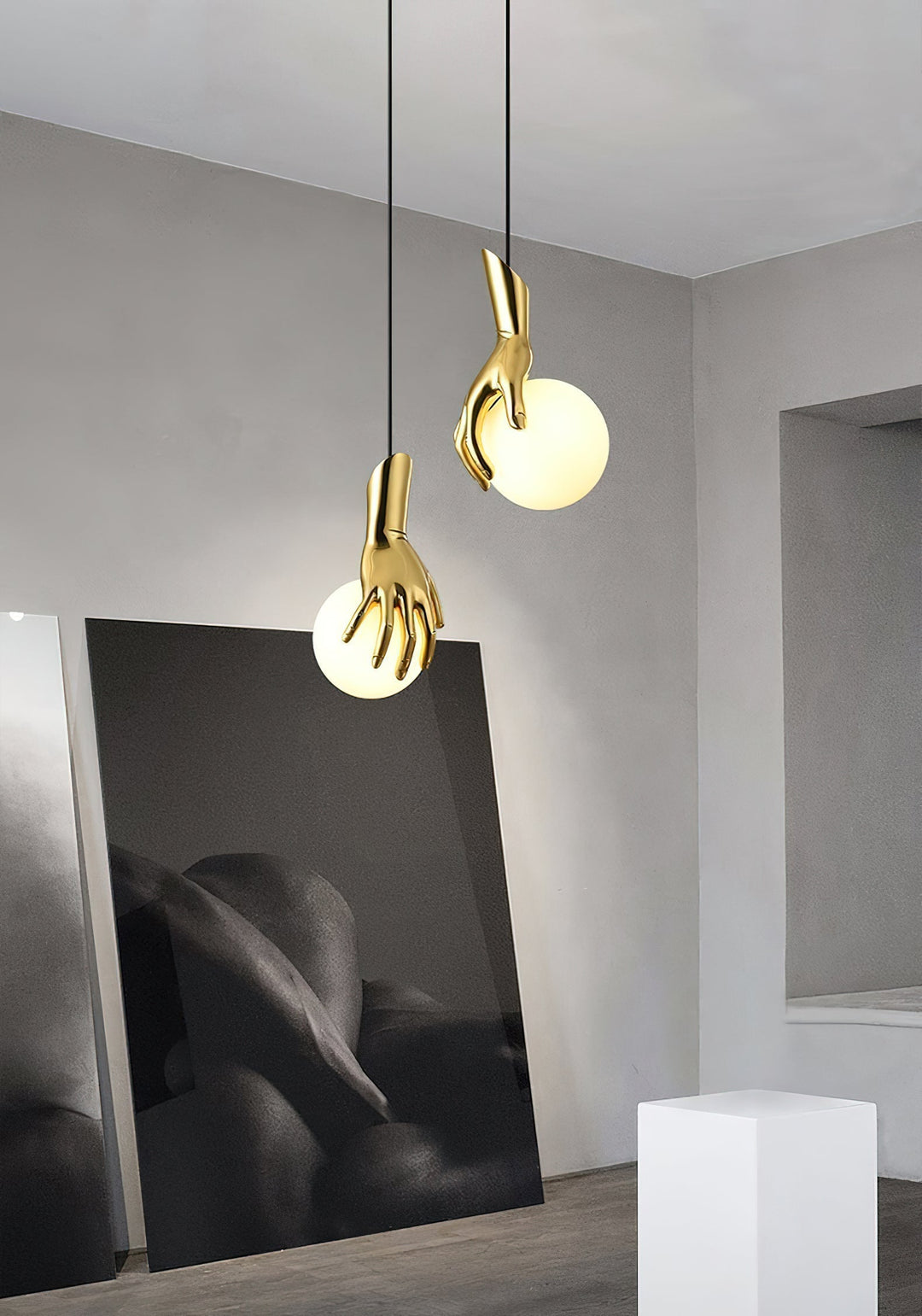 Avnorira Suspension Globe Verre Laiton Main - Neutralighting