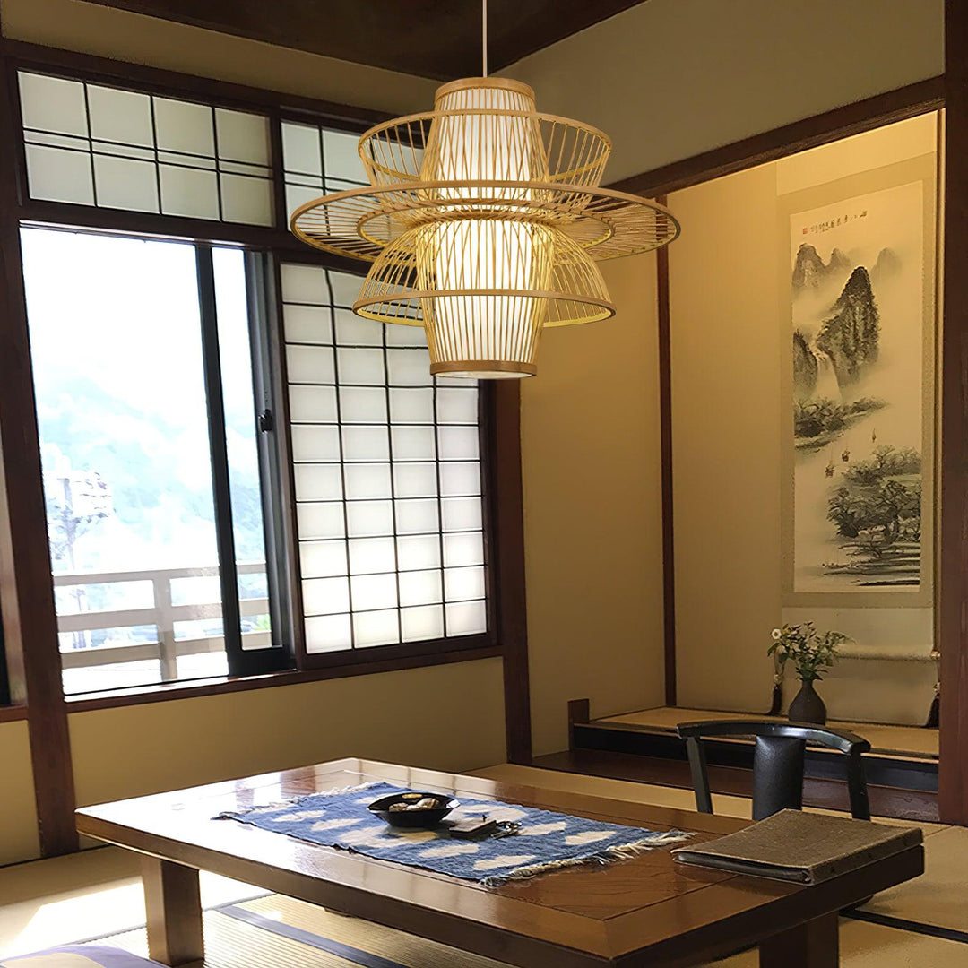 Covarir Lampe Suspension en Bambou Sigyn Fait Main - Neutralighting