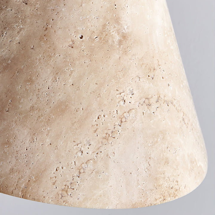 Vaelior Suspension en Travertin Abat-jour Dôme - Neutralighting