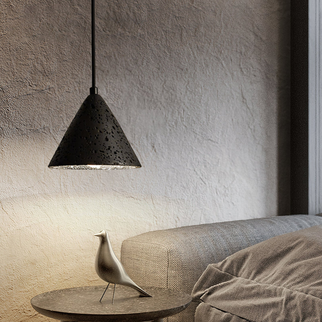 Vaelior Suspension en Travertin Abat-jour Dôme - Neutralighting