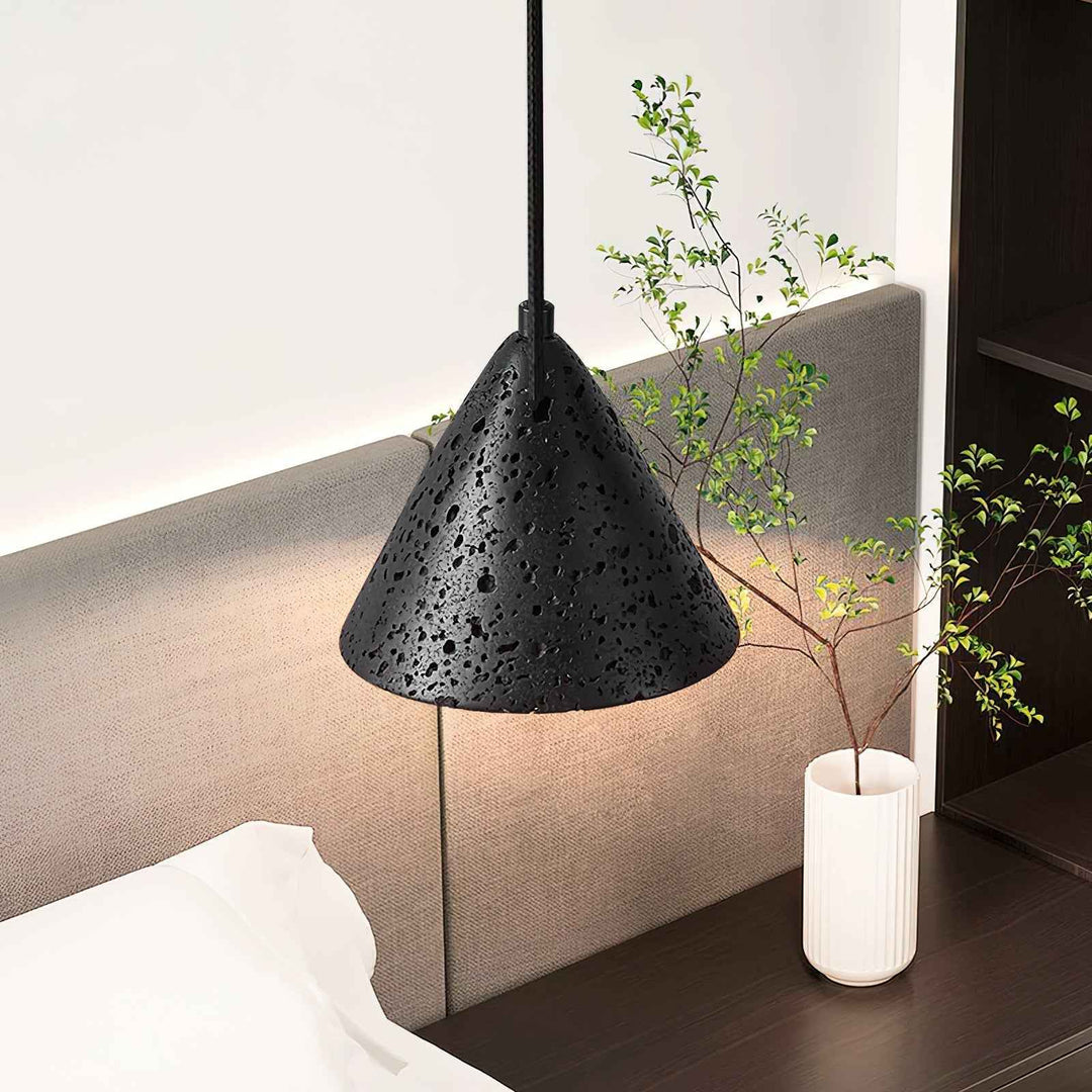 Vaelior Suspension en Travertin Abat-jour Dôme - Neutralighting