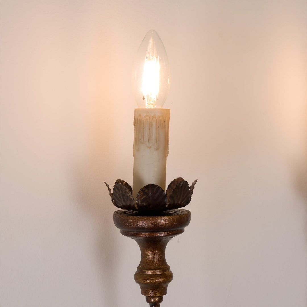 Avelaris Lampe Murale Vintage Industrielle en Bois et Métal - Neutralighting