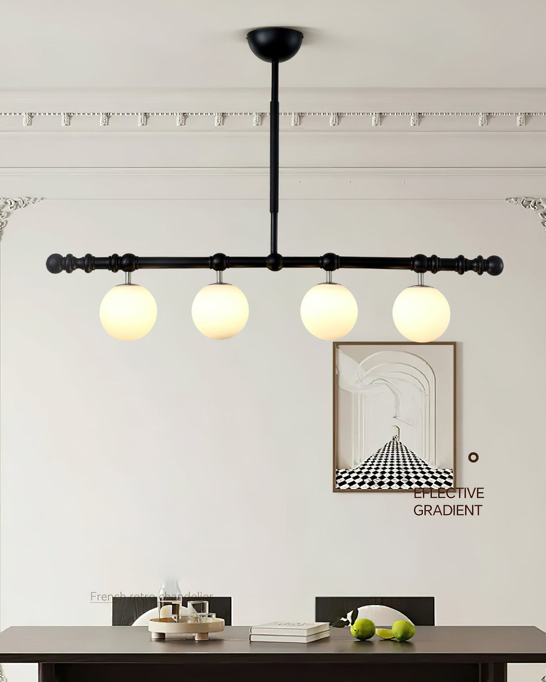 Hayes Lustre Bois Linéaire Boules en Verre - Neutralighting
