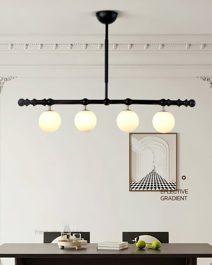 Hayes Lustre Bois Linéaire Boules en Verre - Neutralighting