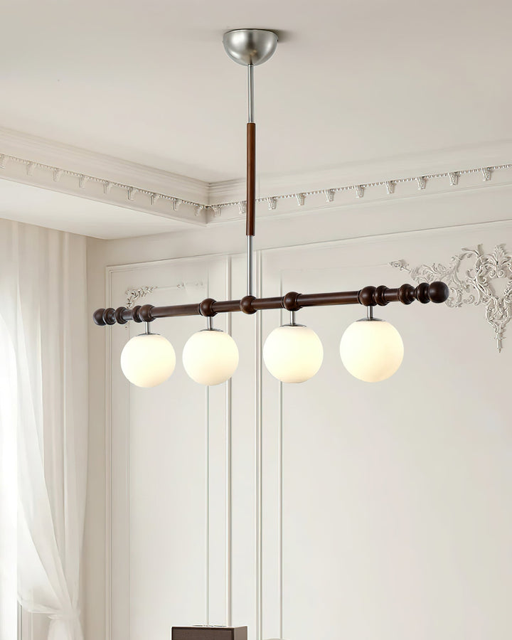 Hayes Lustre Bois Linéaire Boules en Verre - Neutralighting