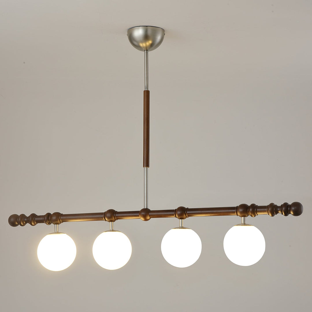 Hayes Lustre Bois Linéaire Boules en Verre - Neutralighting