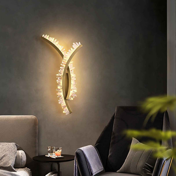 Prairie Cristal 12cm Doré LED 15W