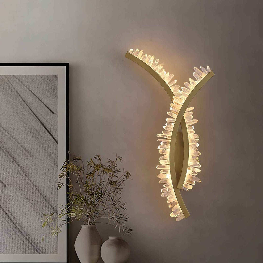 Prairie Cristal 12cm Doré LED 15W
