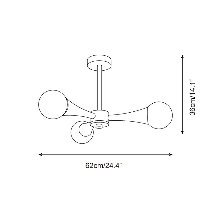 Ritta Plafonnier Bois et Travertin Fixe au Plafond - Neutralighting
