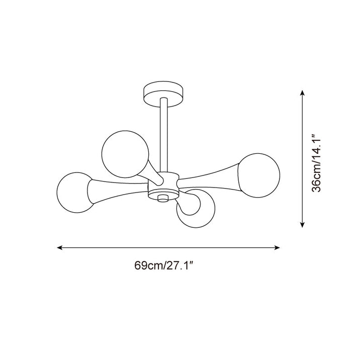 Ritta Plafonnier Bois et Travertin Fixe au Plafond - Neutralighting