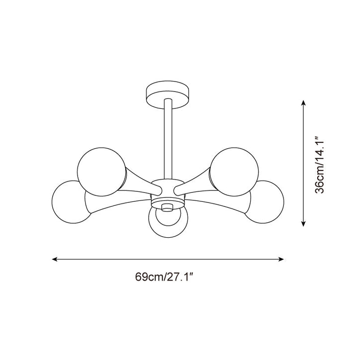Ritta Plafonnier Bois et Travertin Fixe au Plafond - Neutralighting