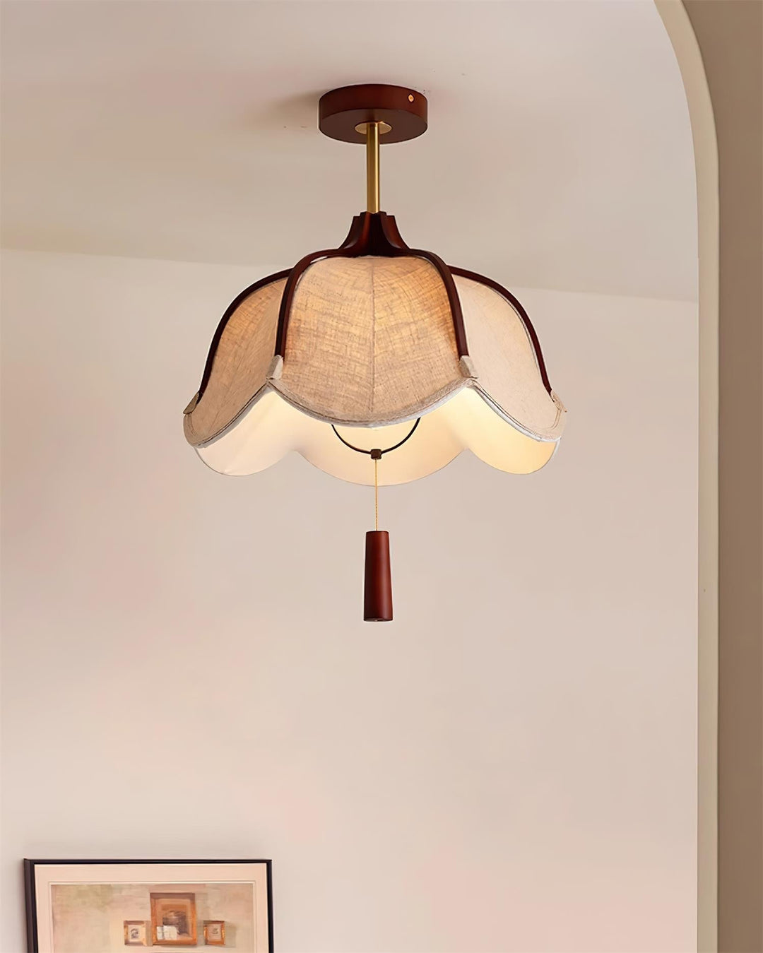Givola Lampe Plafonnier Semi-Encastrée en Tissu Vintage - Neutralighting
