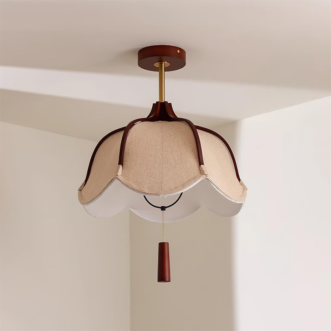 Givola Lampe Plafonnier Semi-Encastrée en Tissu Vintage - Neutralighting