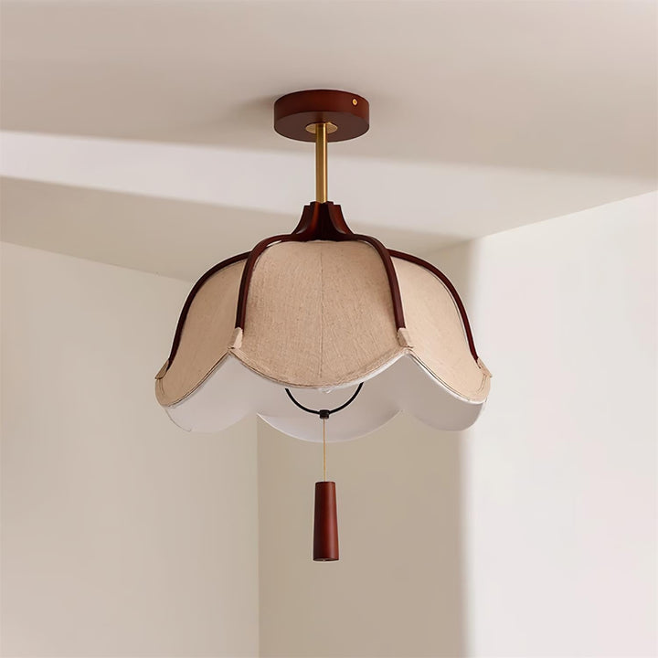 Givola Lampe Plafonnier Semi-Encastrée en Tissu Vintage - Neutralighting